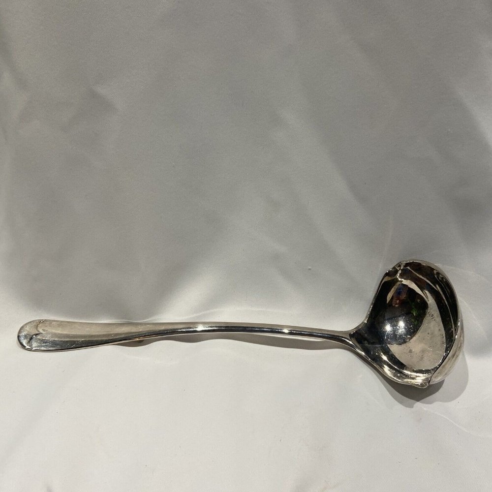 Antique Vintage Leonard Silverplate Punch Or Soup Ladle Estate Find